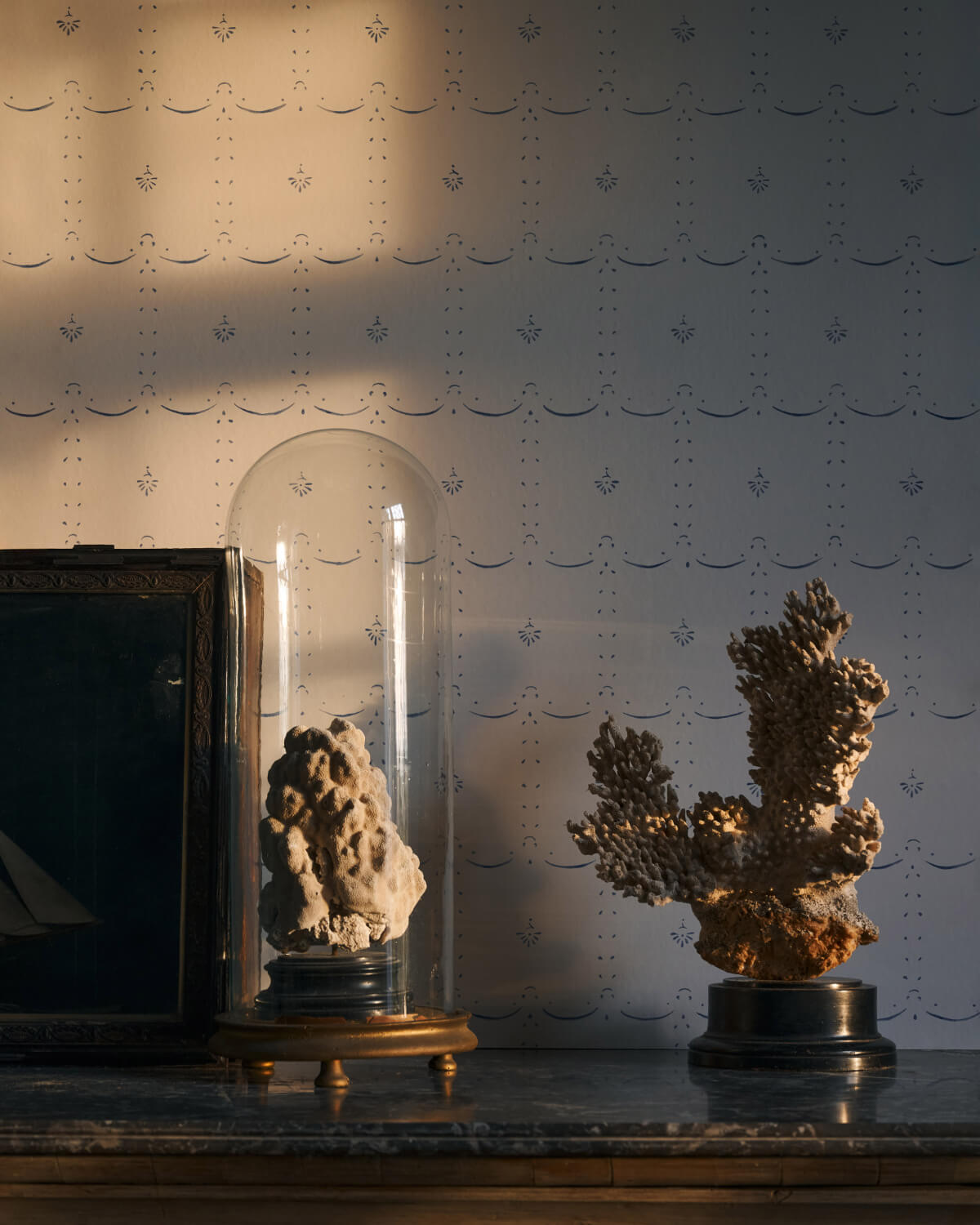 15.GrandDitsyDelft Blue deVOL LOW RES deVOL's Ditsy Delft Wallpaper: A Subtle Pattern Inspired by a Historic Design