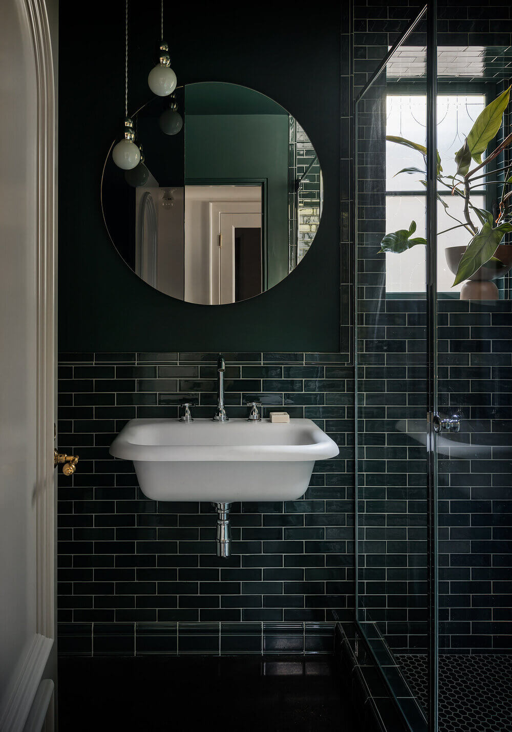 1920s portland home jessica helgerson nordroom15 Moody, not Gloomy! Beautiful Dark Small Bathrooms