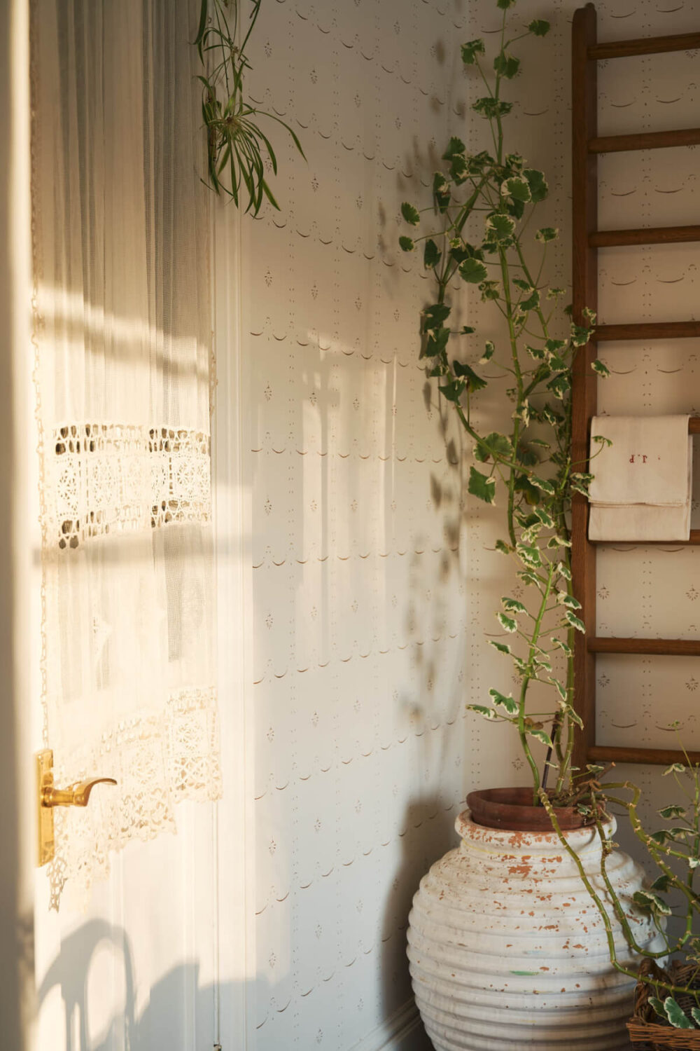 7.GrandDitsyDelft Sepia deVOL LOW RES deVOL's Ditsy Delft Wallpaper: A Subtle Pattern Inspired by a Historic Design