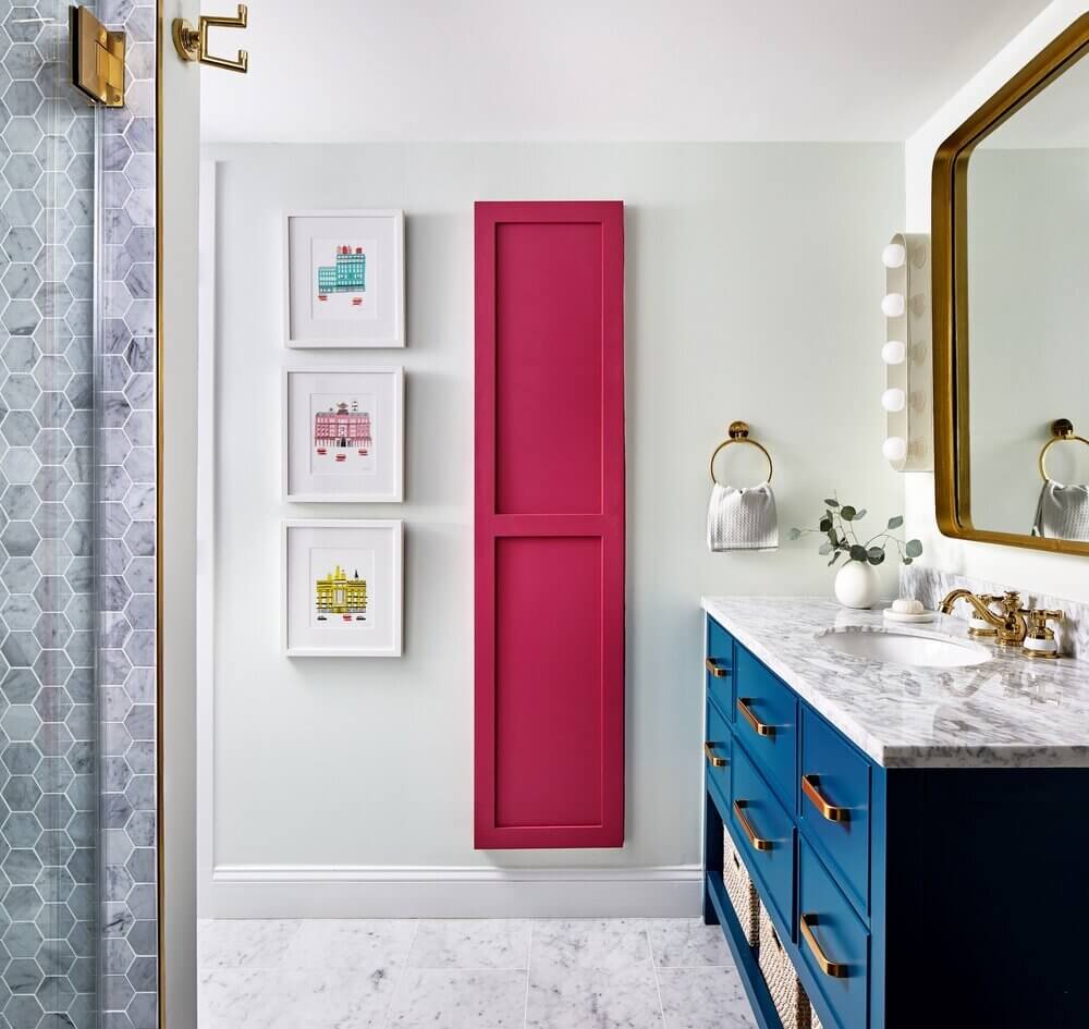 AVibrantPinkandBlueApartmentwithCleverStorageIdeas TheNordroom15 A Vibrant Pink and Blue Apartment with Clever Storage Ideas