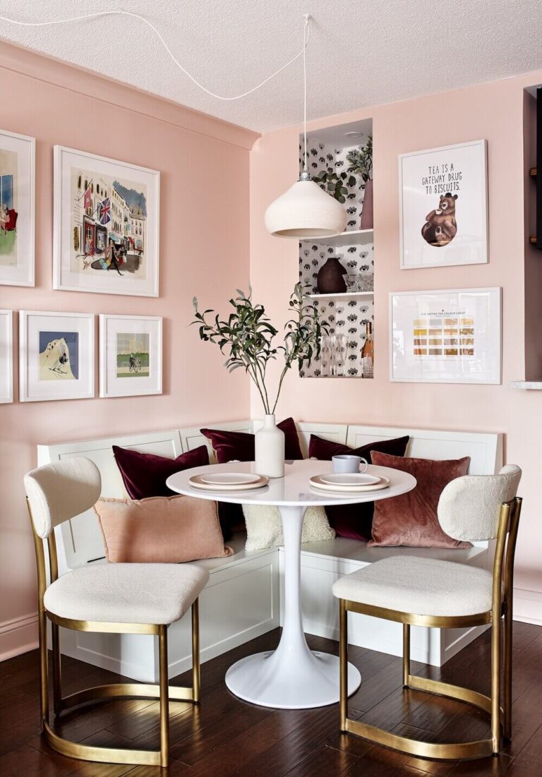 A Vibrant Pink and Blue Apartment with Clever Storage Ideas