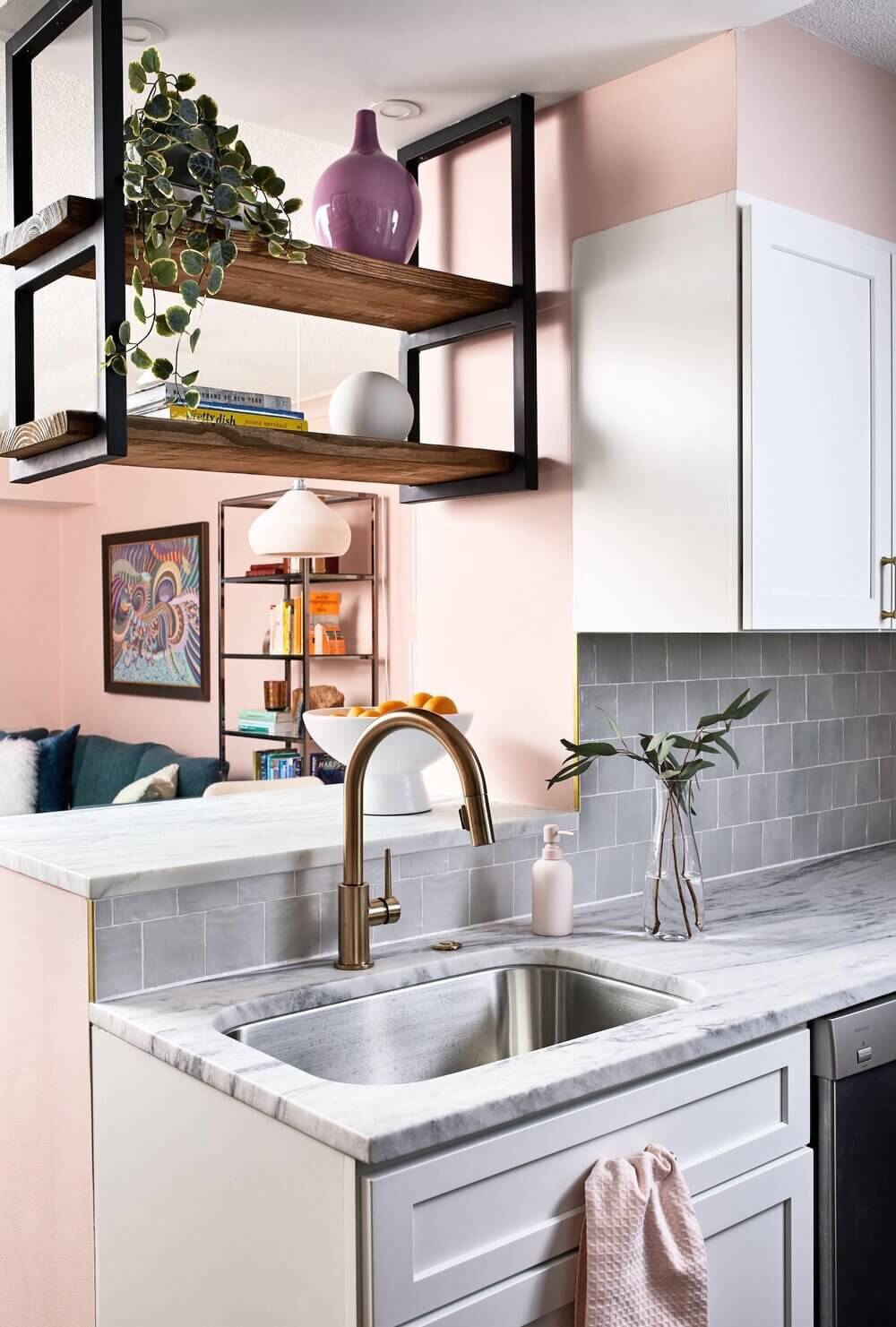 AVibrantPinkandBlueApartmentwithCleverStorageIdeas TheNordroom9 A Vibrant Pink and Blue Apartment with Clever Storage Ideas