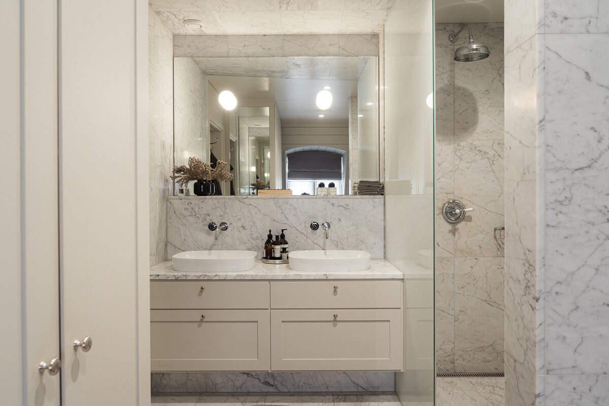 bathroom double sink