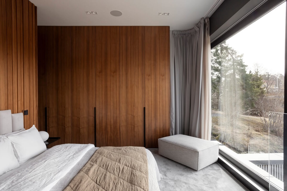 bedroom with built in wardrobes