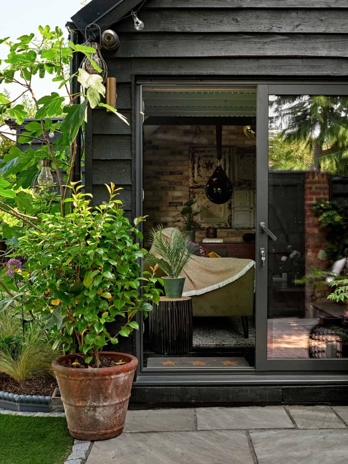 black cladded garden house