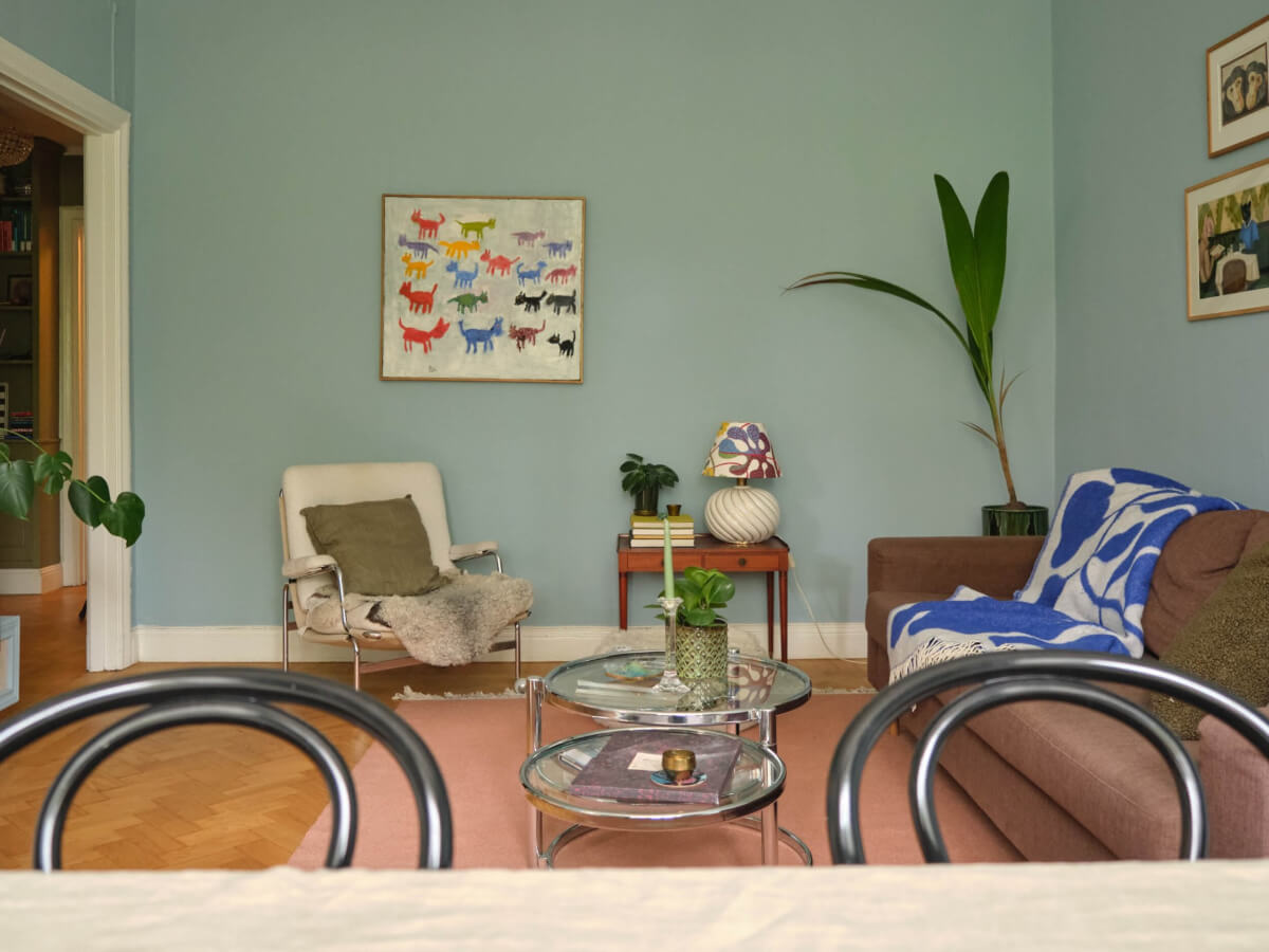 blue sitting room