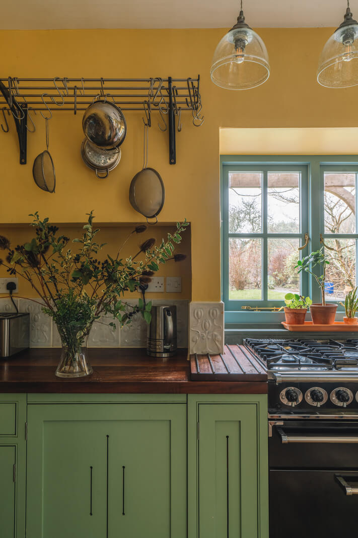 colorful cottage kitchen