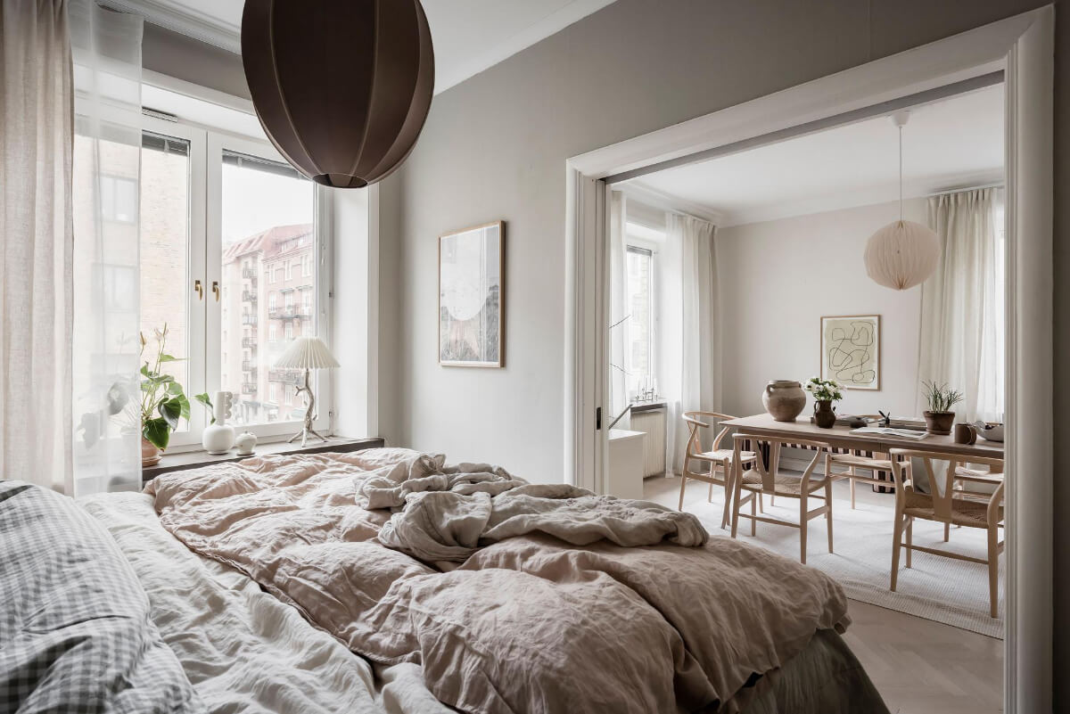 dark beige bedroom sliding doors