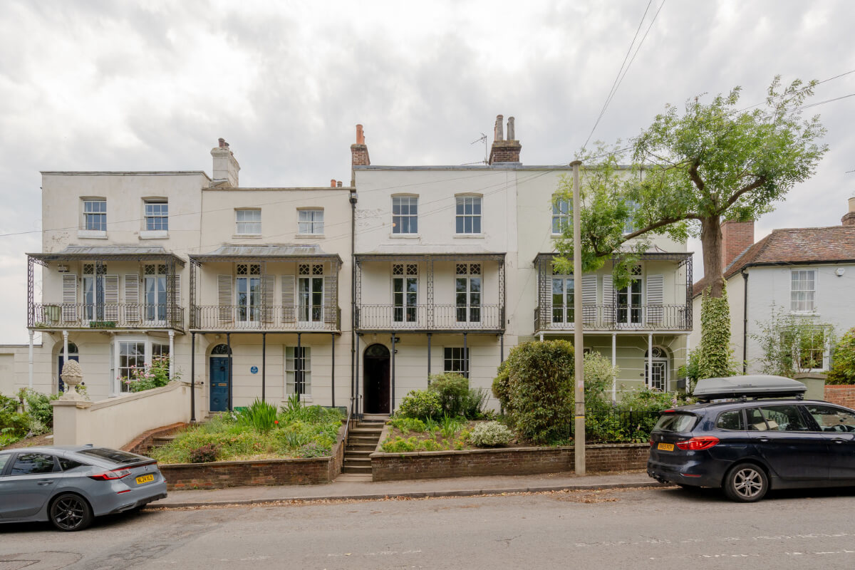 exterior canterbury home Vibrant Colors in a 19th-Century Regency Townhouse in England