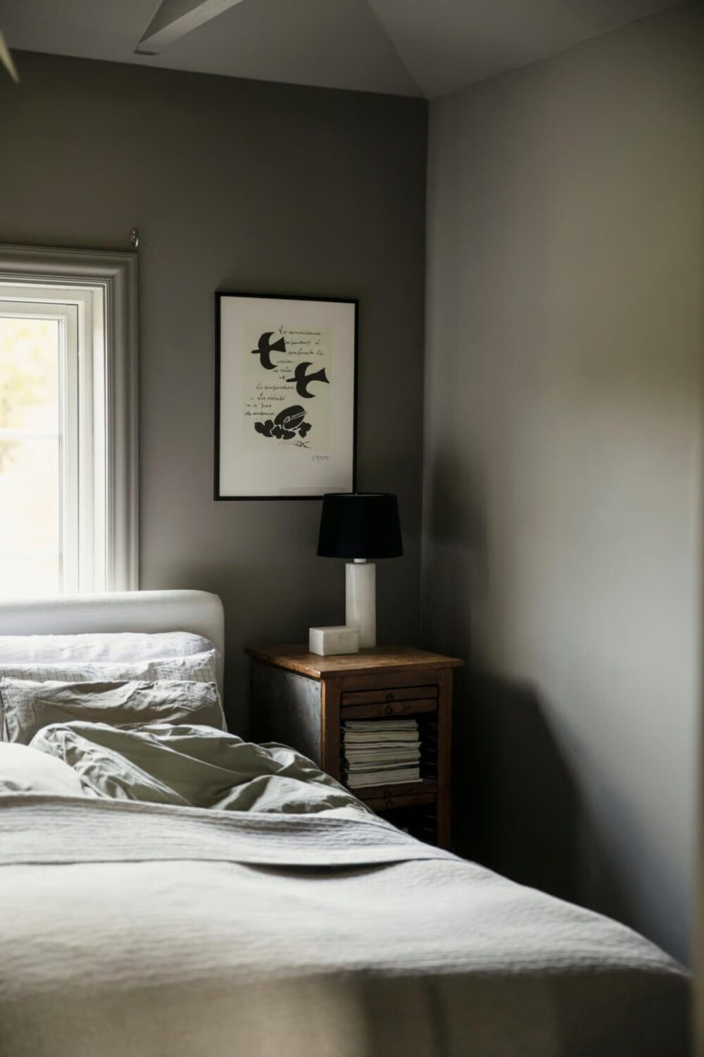 gray bedroom