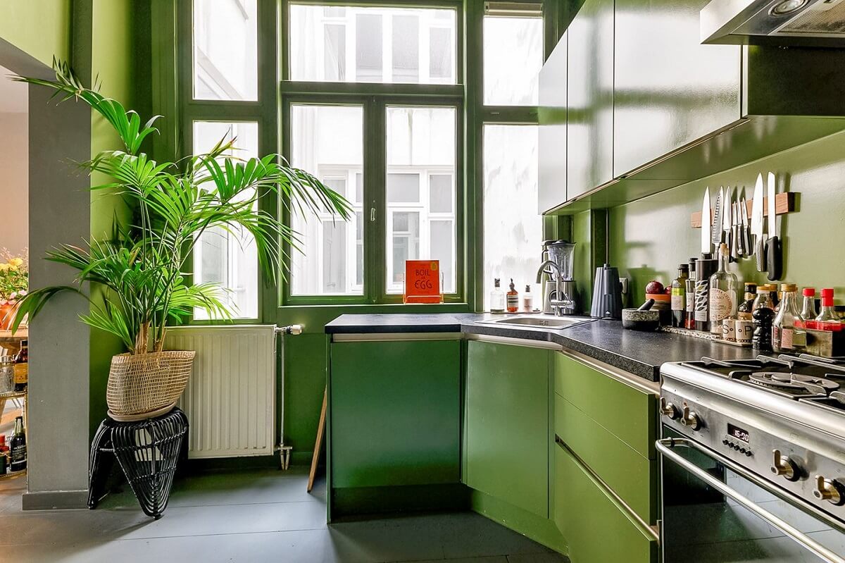 green kitchen
