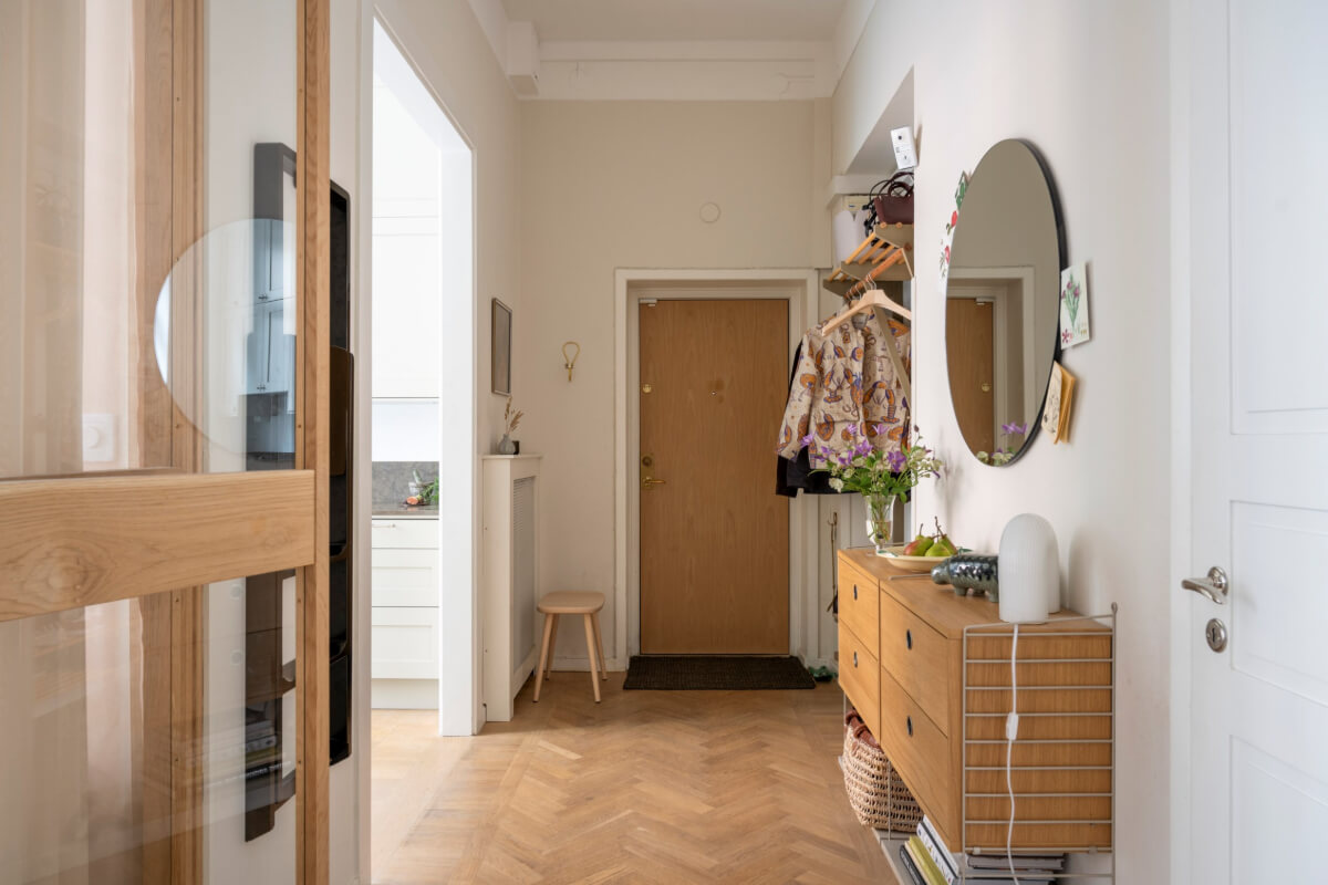 hallway niche with coat storage