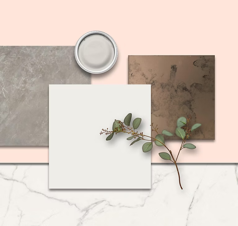 kitchen color and material palette A Stylish West Yorkshire Cottage Kitchen with a Blush Pink AGA