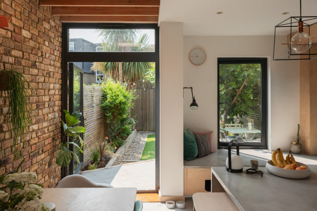 kitchen extension glass doors to garden