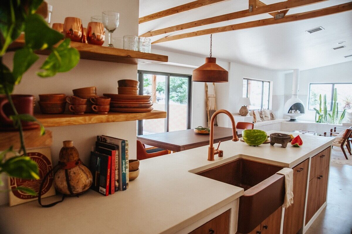 kitchen-white-worktop-wooden-fronts-shelves-nordroom