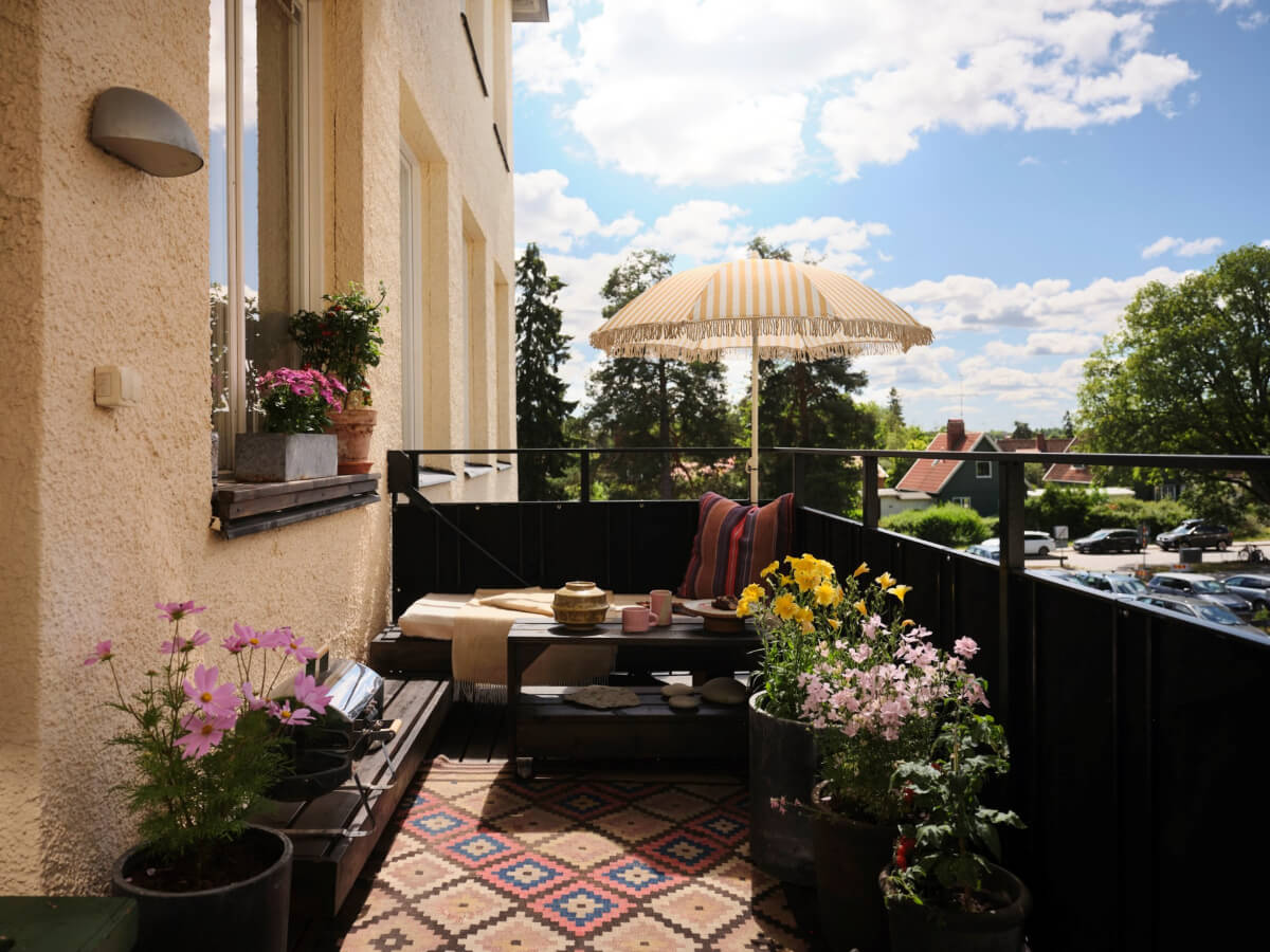large balcony