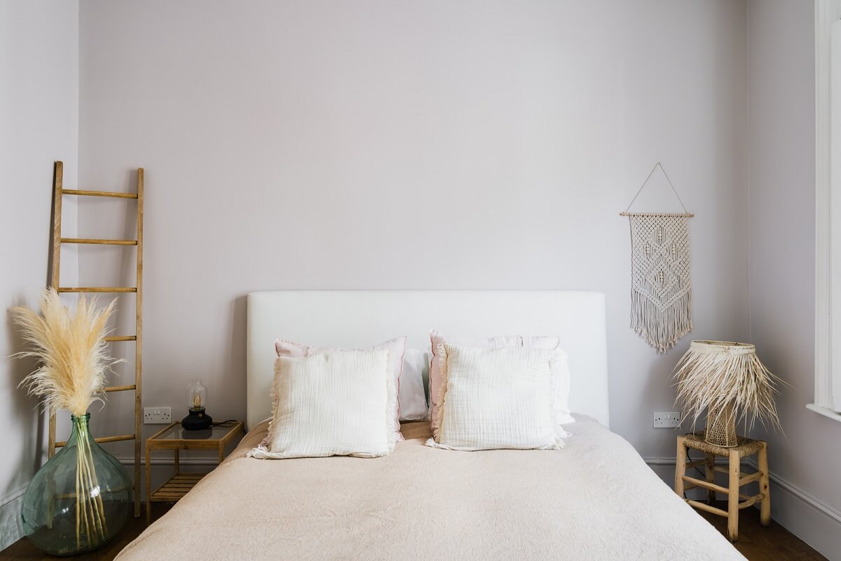 light colored bedroom