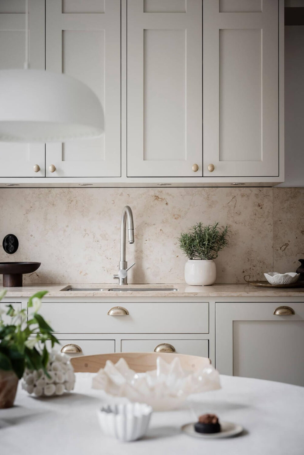 light gray kitchen cabinets