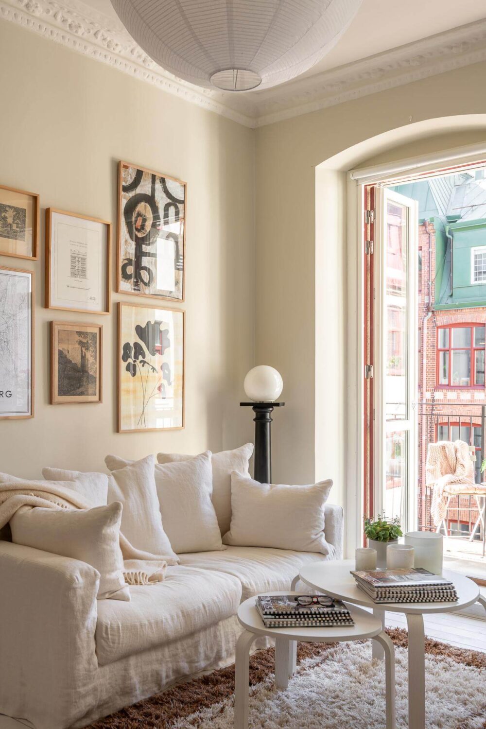 light living room beige walls art nordroom
