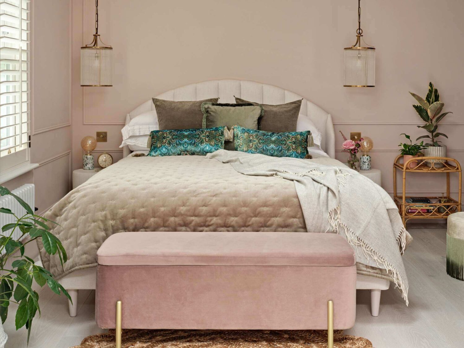 light pink bedroom