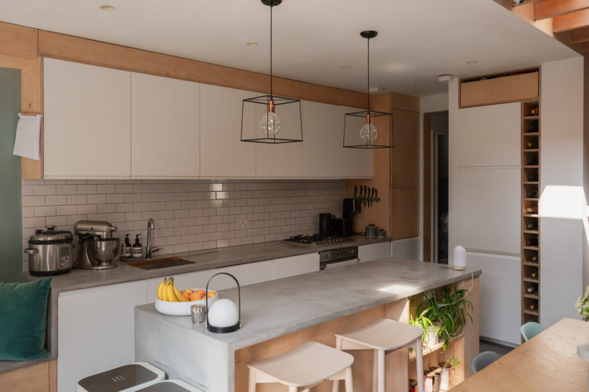 modern kitchen white cabinets