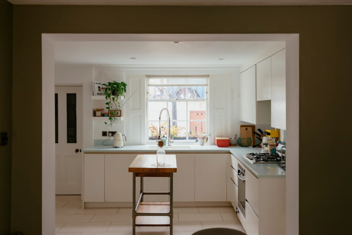 modern white kitchen