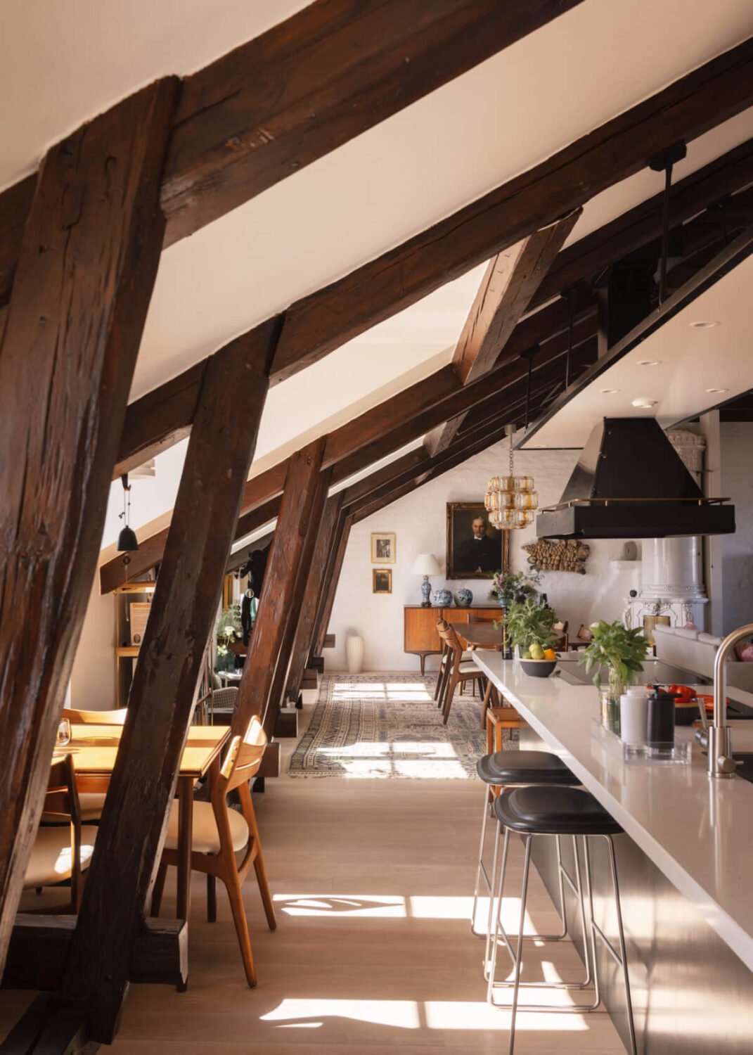 natural light kitchen bar seating