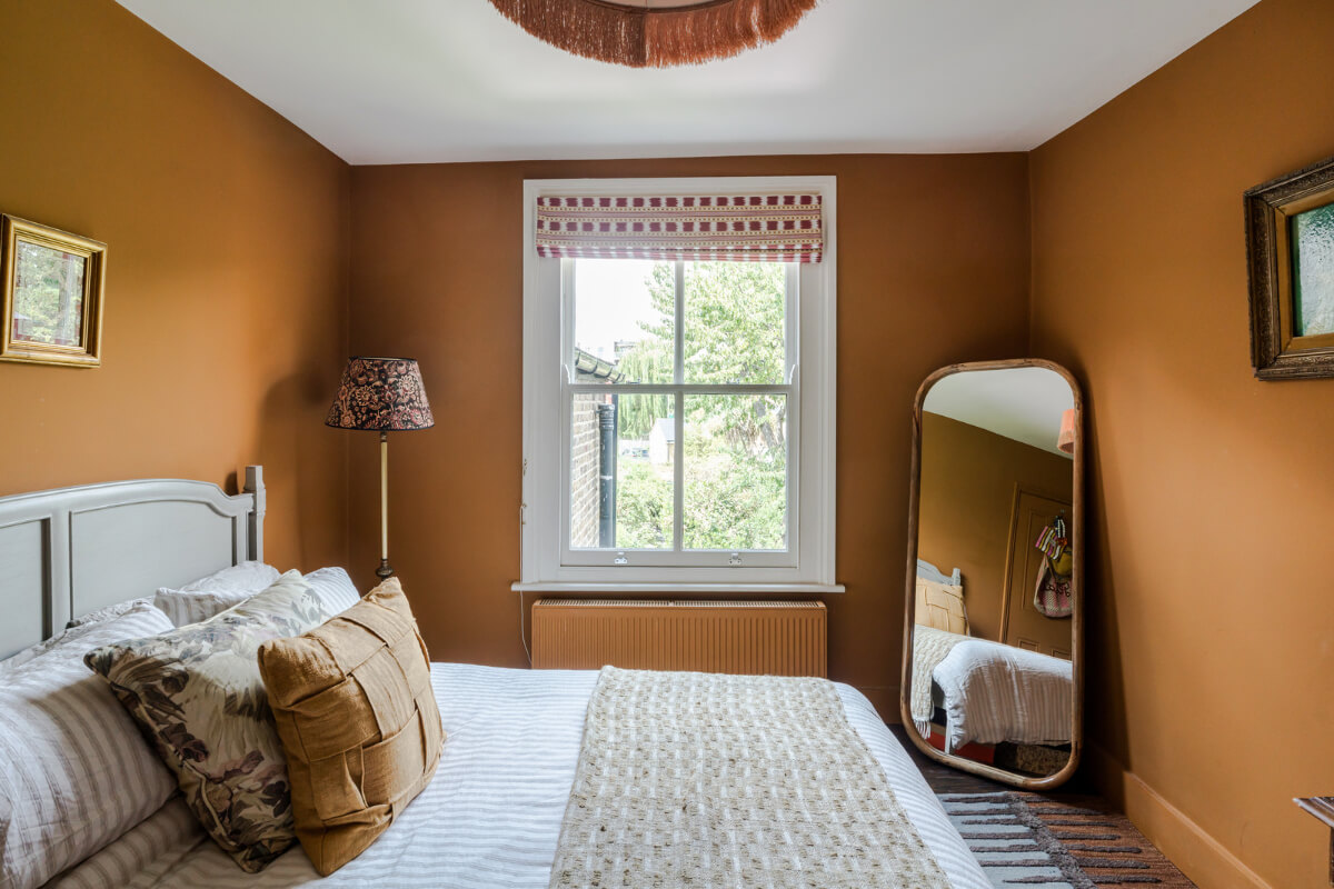 ochre bedroom