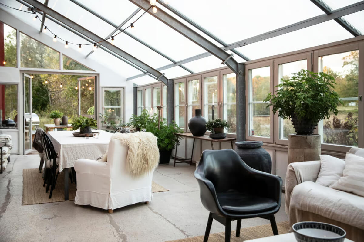 orangery large table and sofa