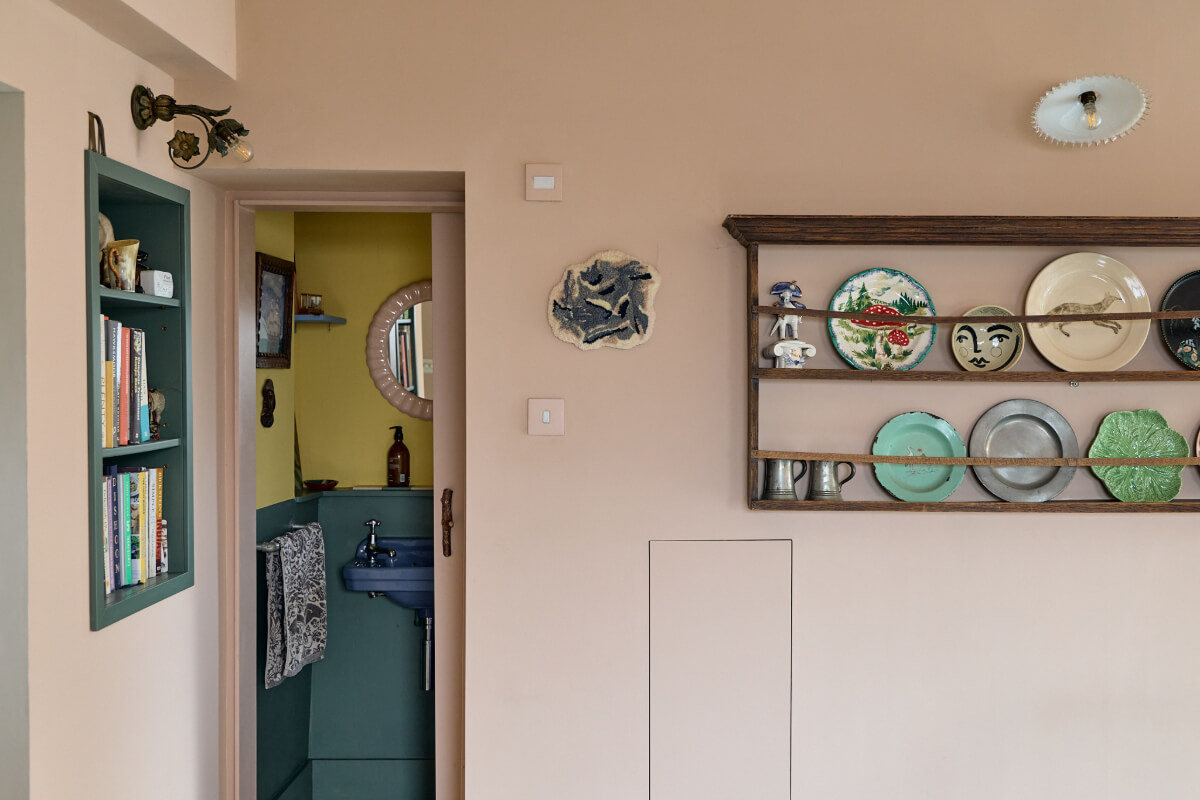 pocket door toilet