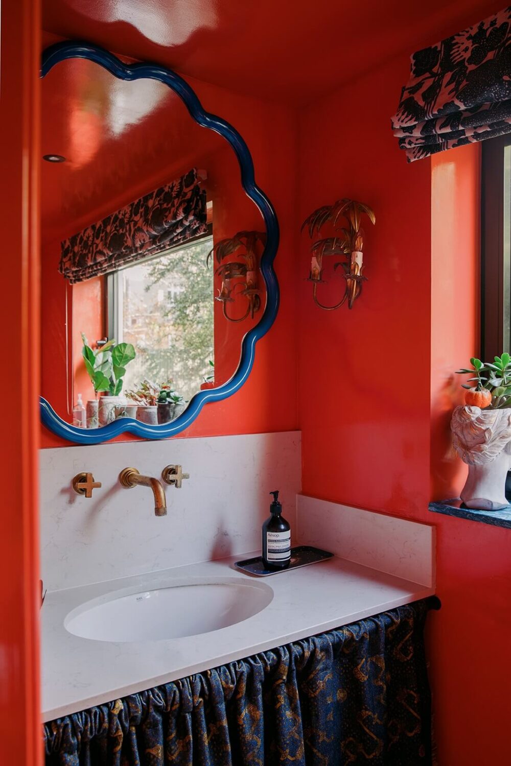 powder-room-red-walls-sink-skirt-nordroom