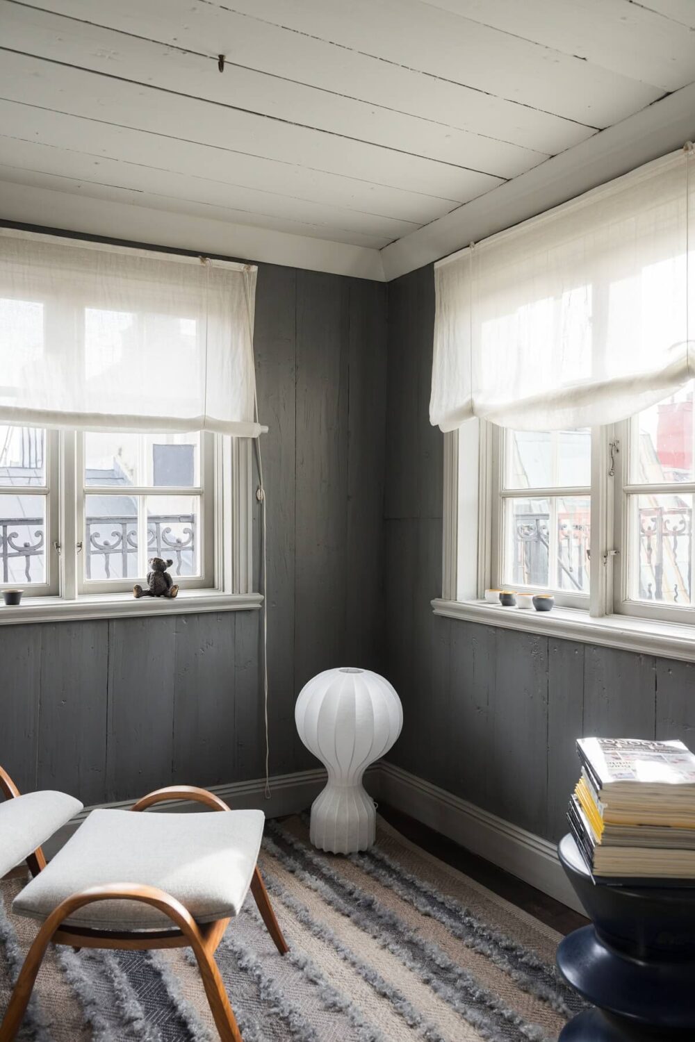 reading room gray walls