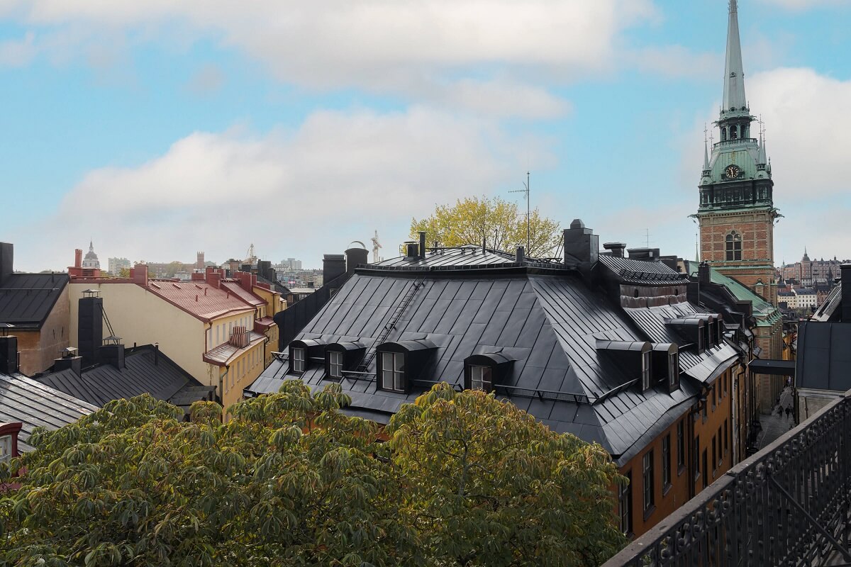 roof terrace view gamla stan