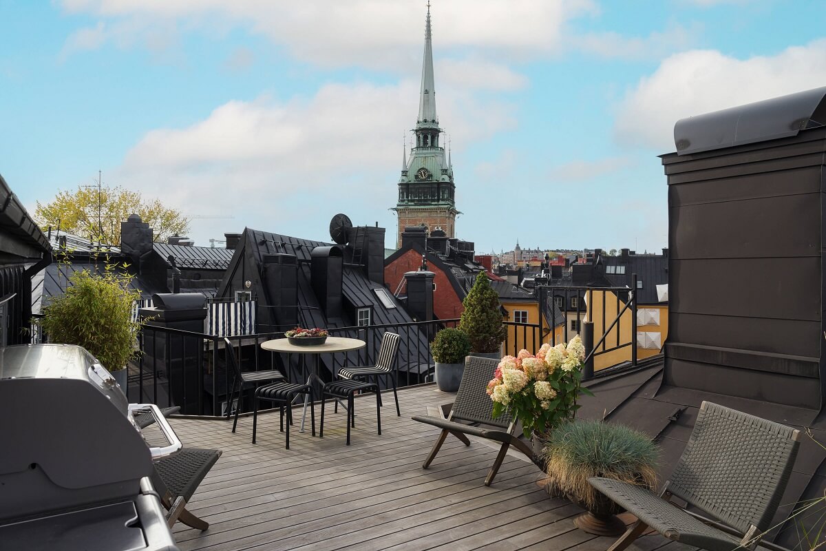 roof terrace viewof gamla stan