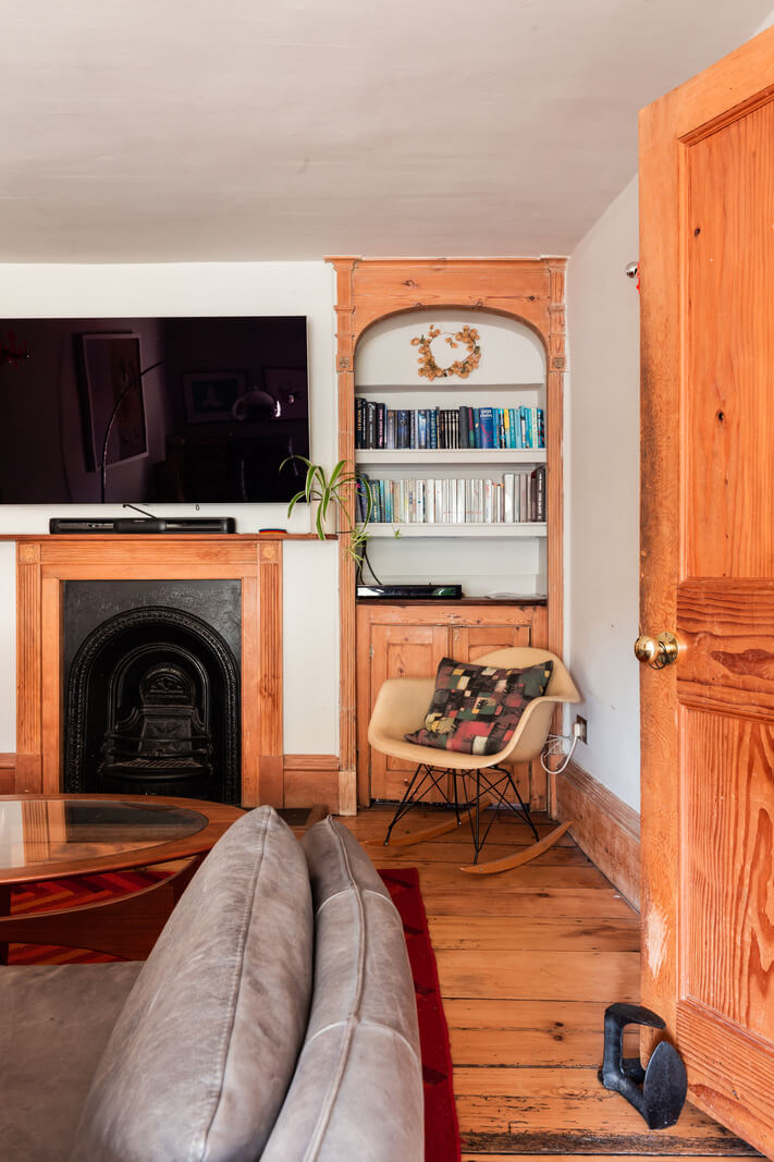 sitting room rustic wooden elements