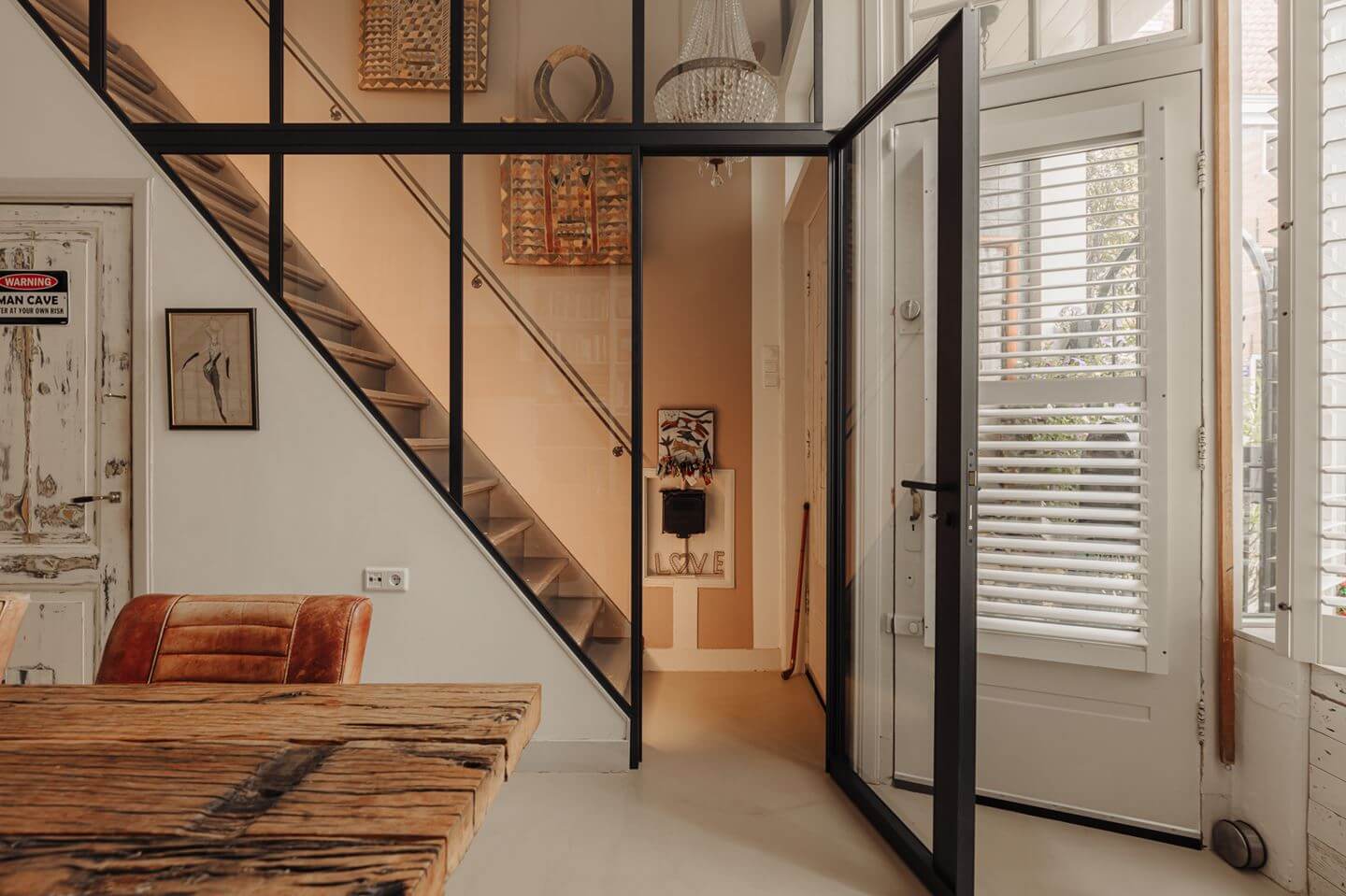steel glass wall
