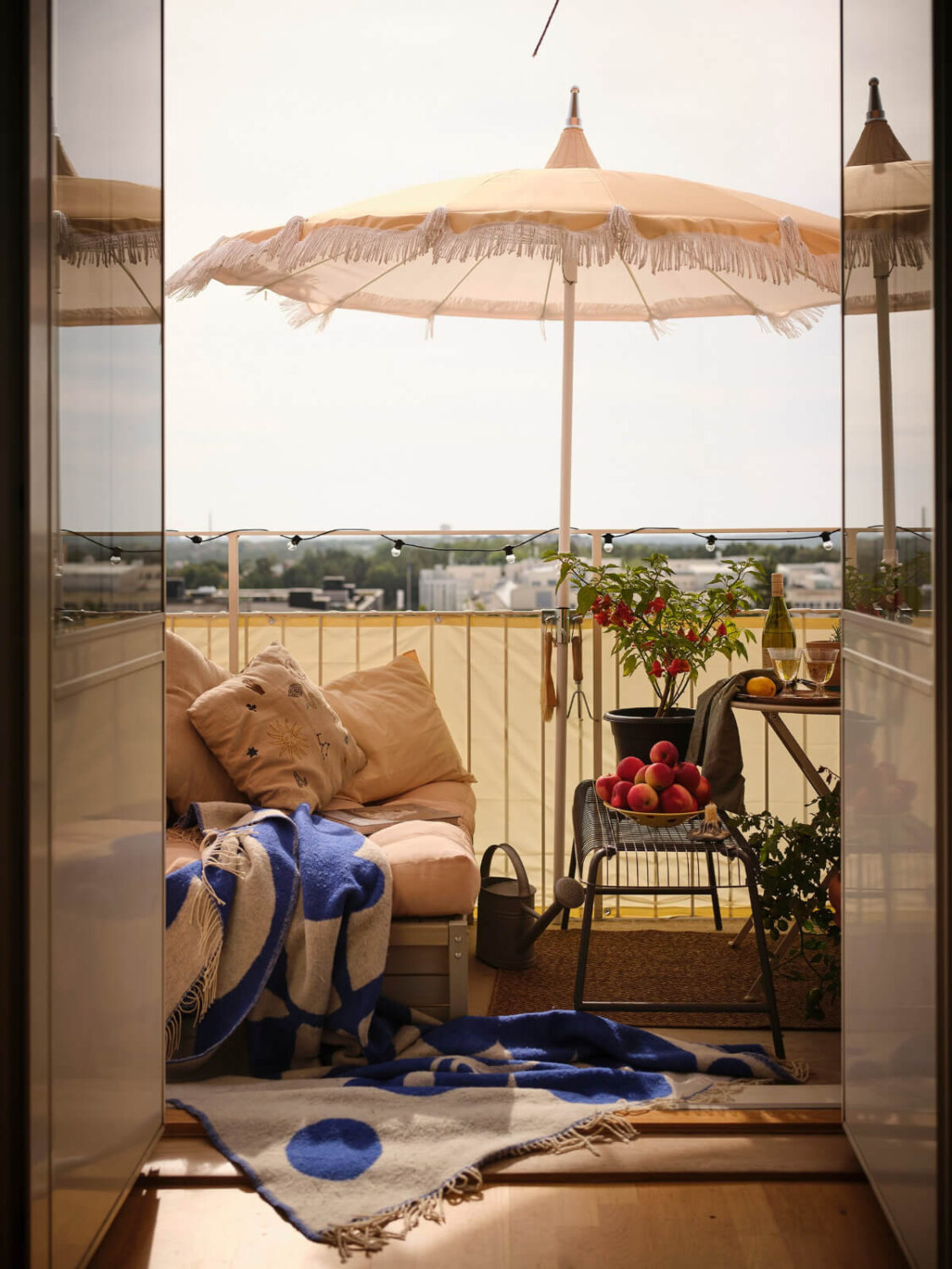 sunny balcony parasol