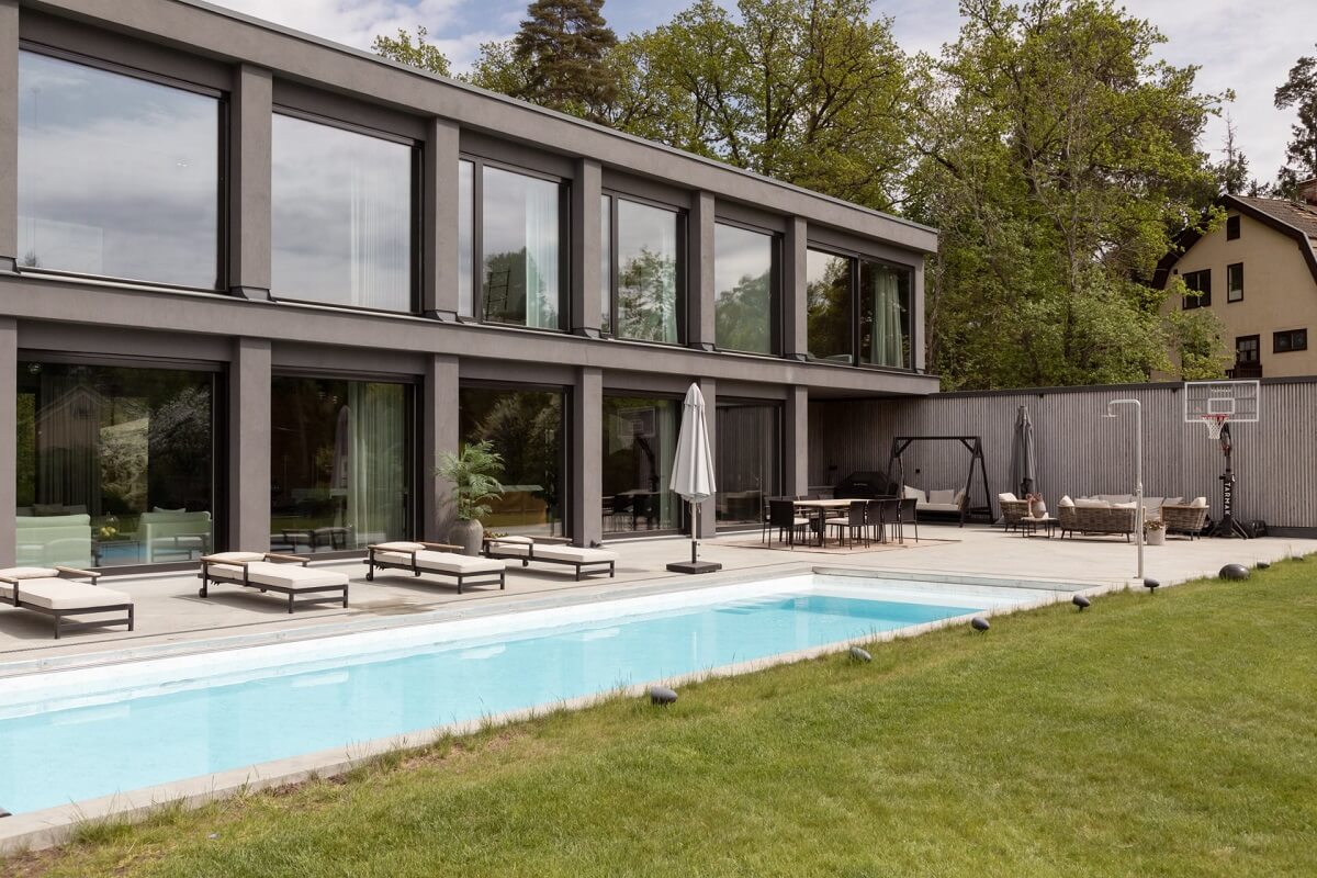 swimming pool luxury home sweden A Luxurious Architect-Designed Villa in Sweden