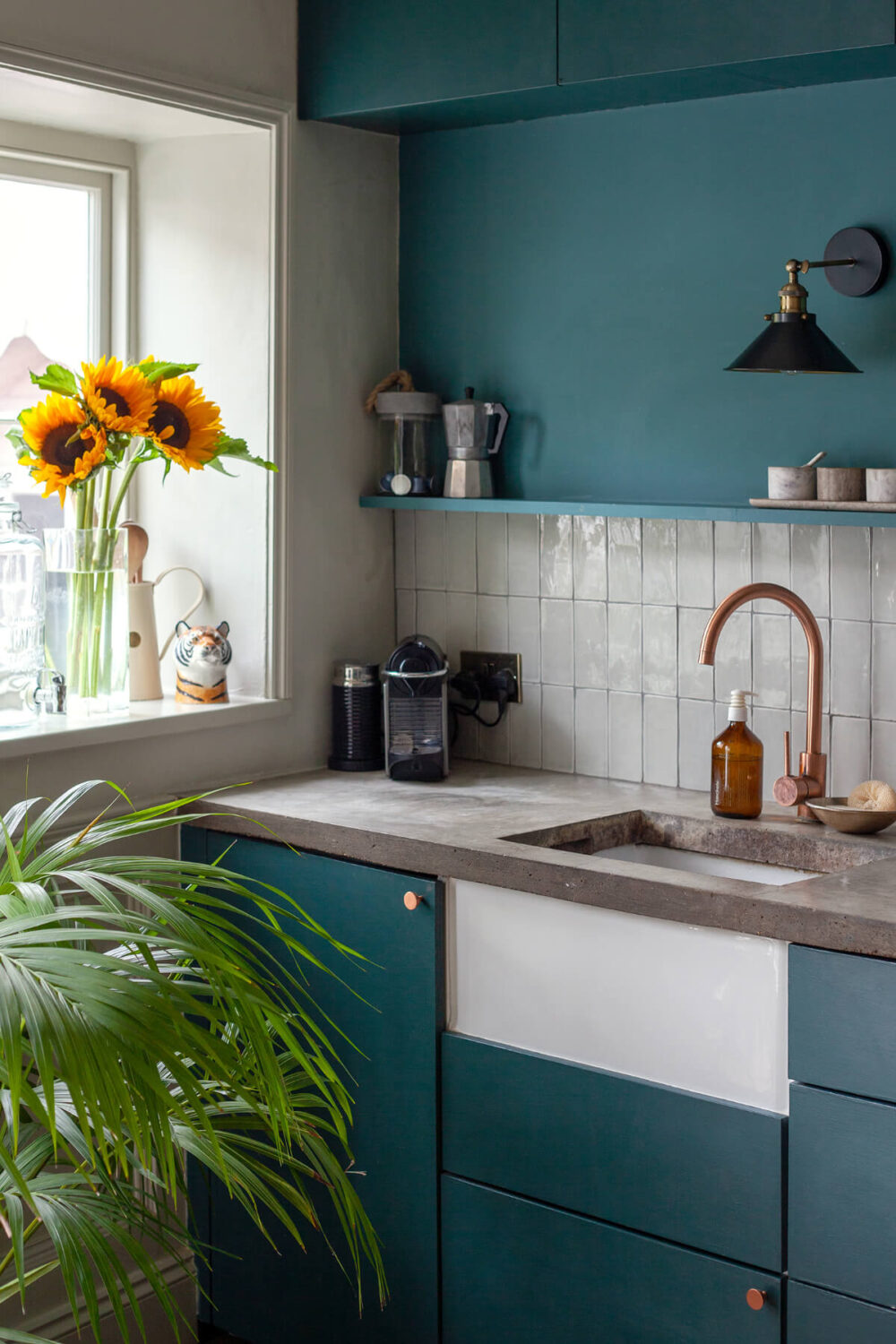 teal green kitchen concrete worktop color of the year 2026 predicition nordroom