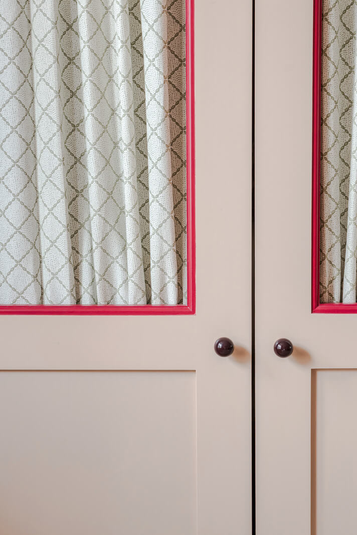 two-tone pink wardrobe doors