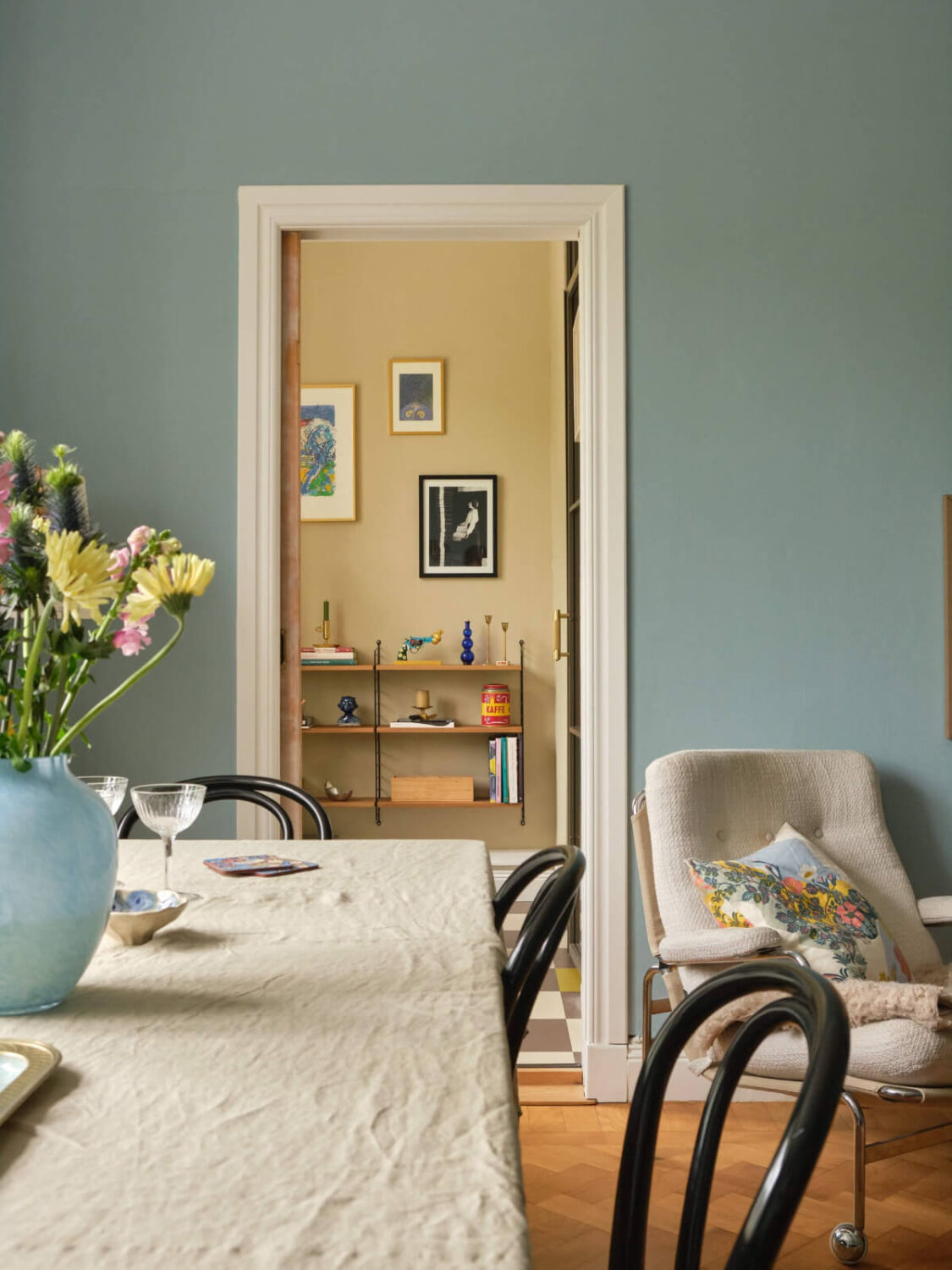 view into home office