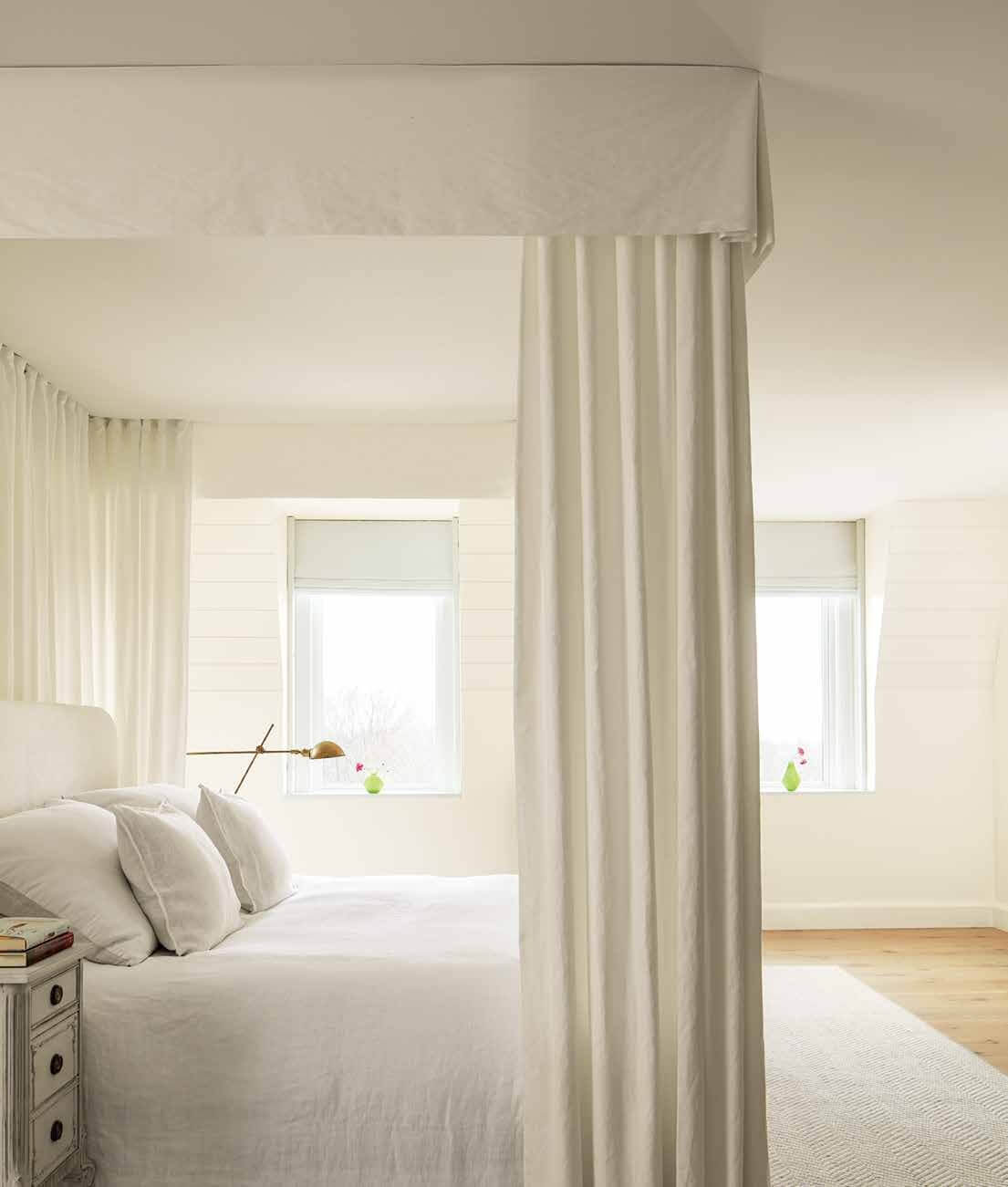 white bedroom benjamin moore color of the year 2025 cinnamon slate nordroom Benjamin Moore Color of the Year 2025: Cinnamon Slate
