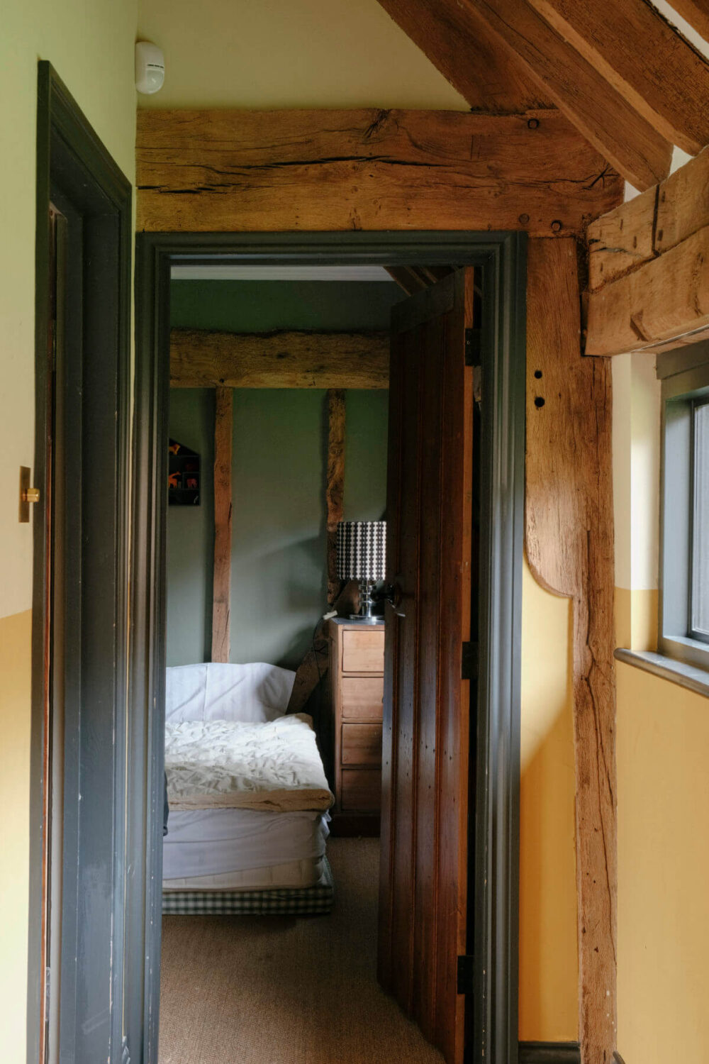 wooden beams bedroom