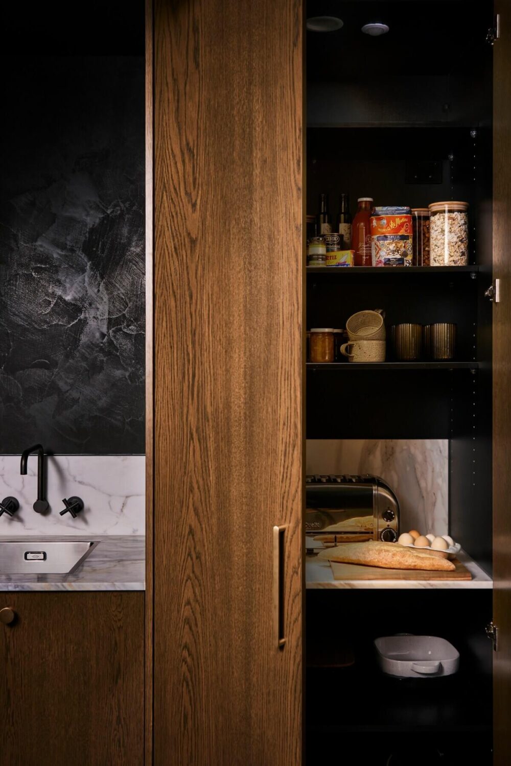wooden-kitchen-pantry-moody-studio-apartment-victoria-australia-nordroom