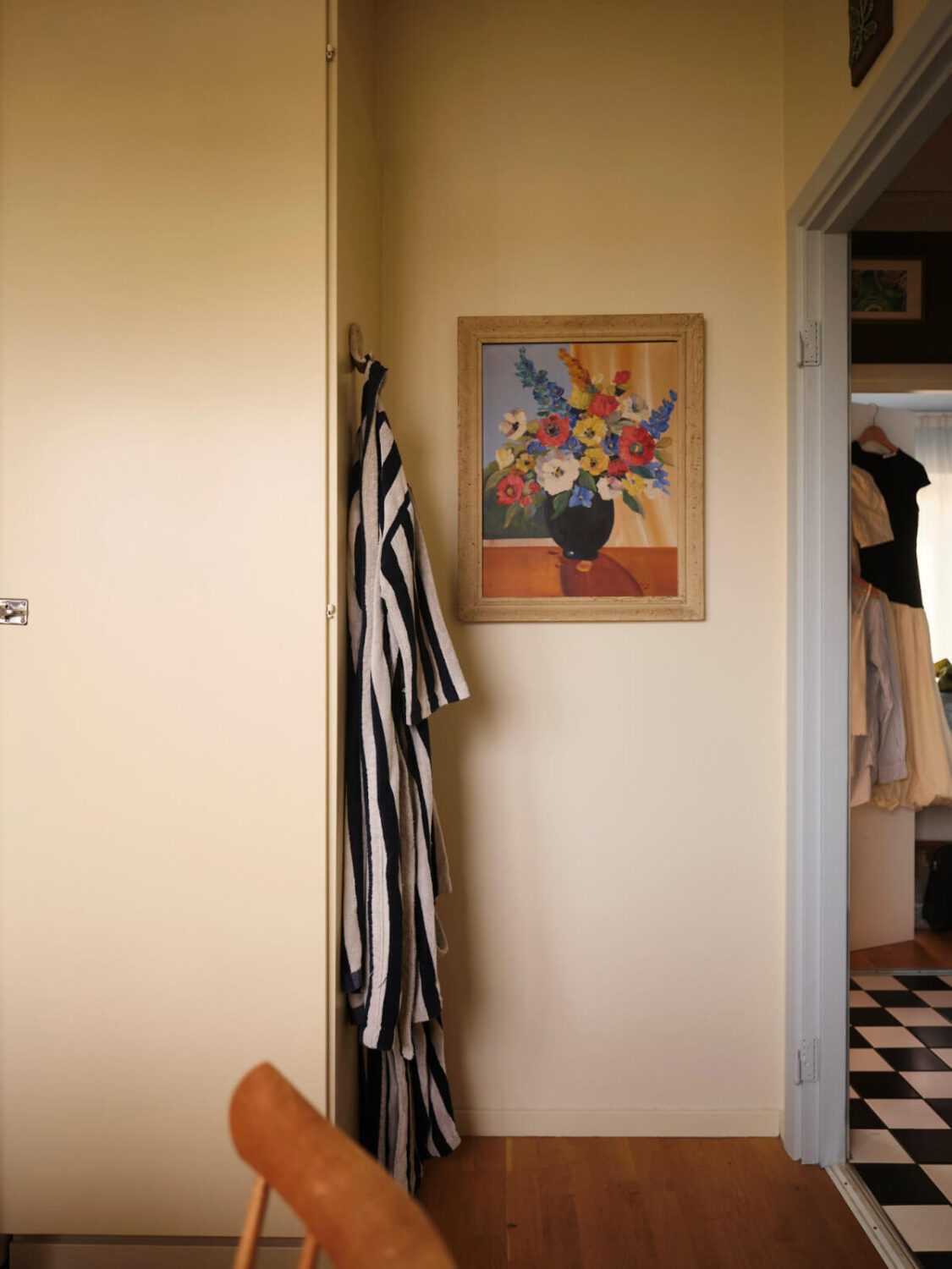 yellow kitchen floral painting