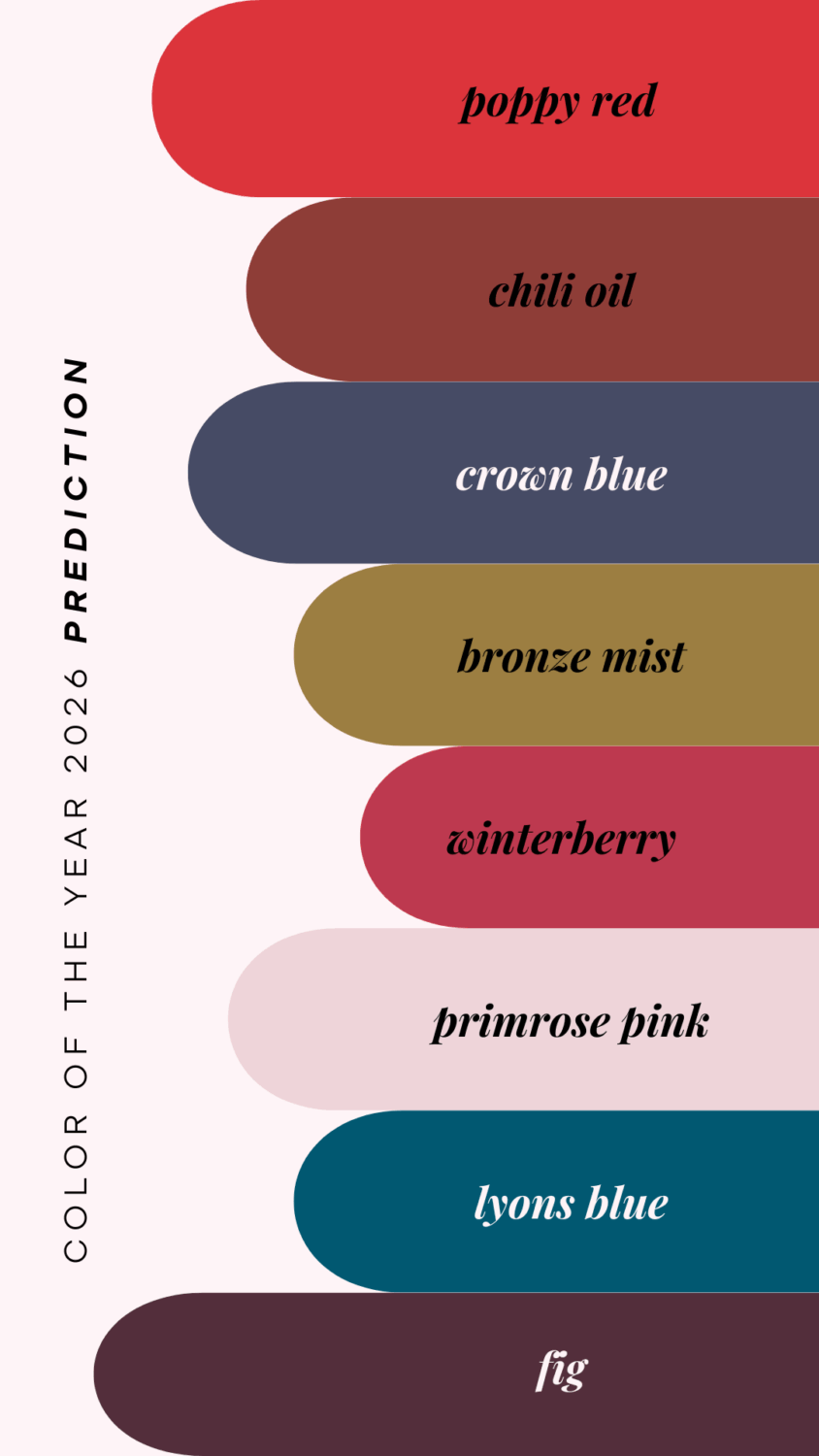 2026 color of th eyear and palettes nordroom 2026 Color of the Year Prediction (with Color Palettes)