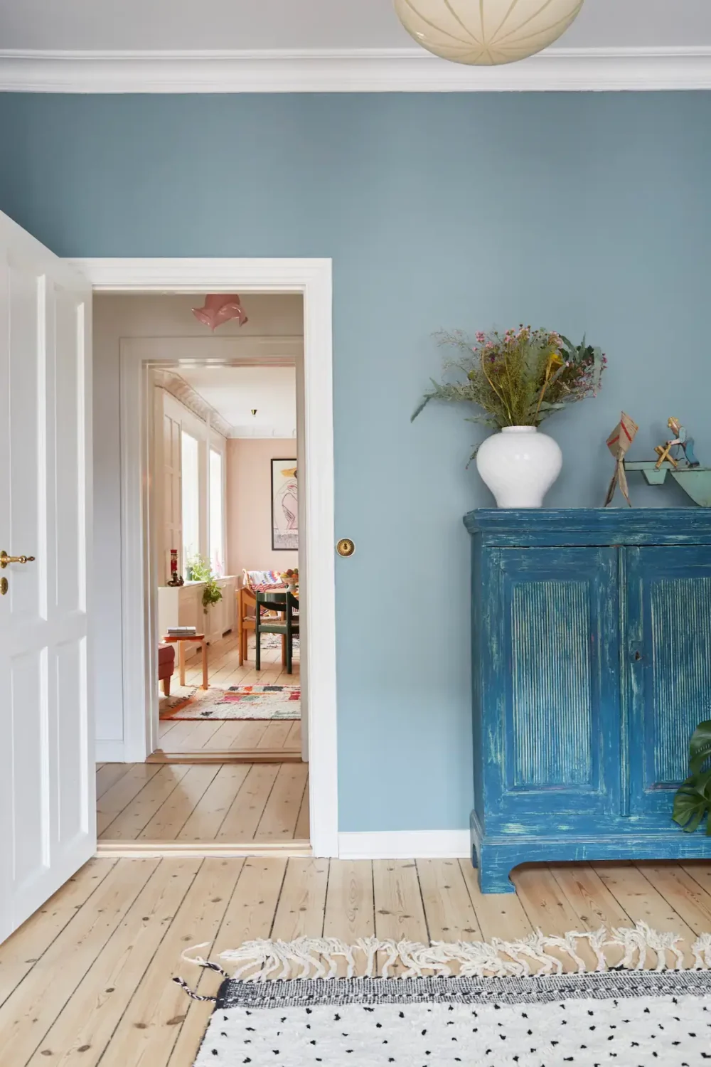 blue walls living room