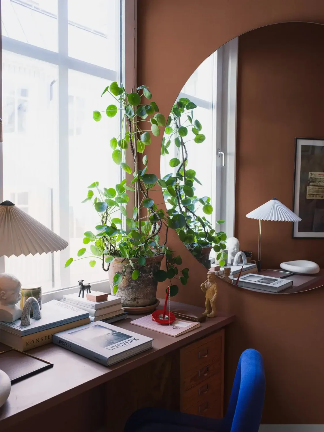 brown home office large mirror nordroom