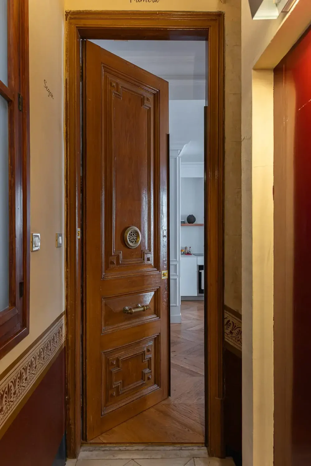 front door Contemporary Design in a Renovated Barcelona Apartment