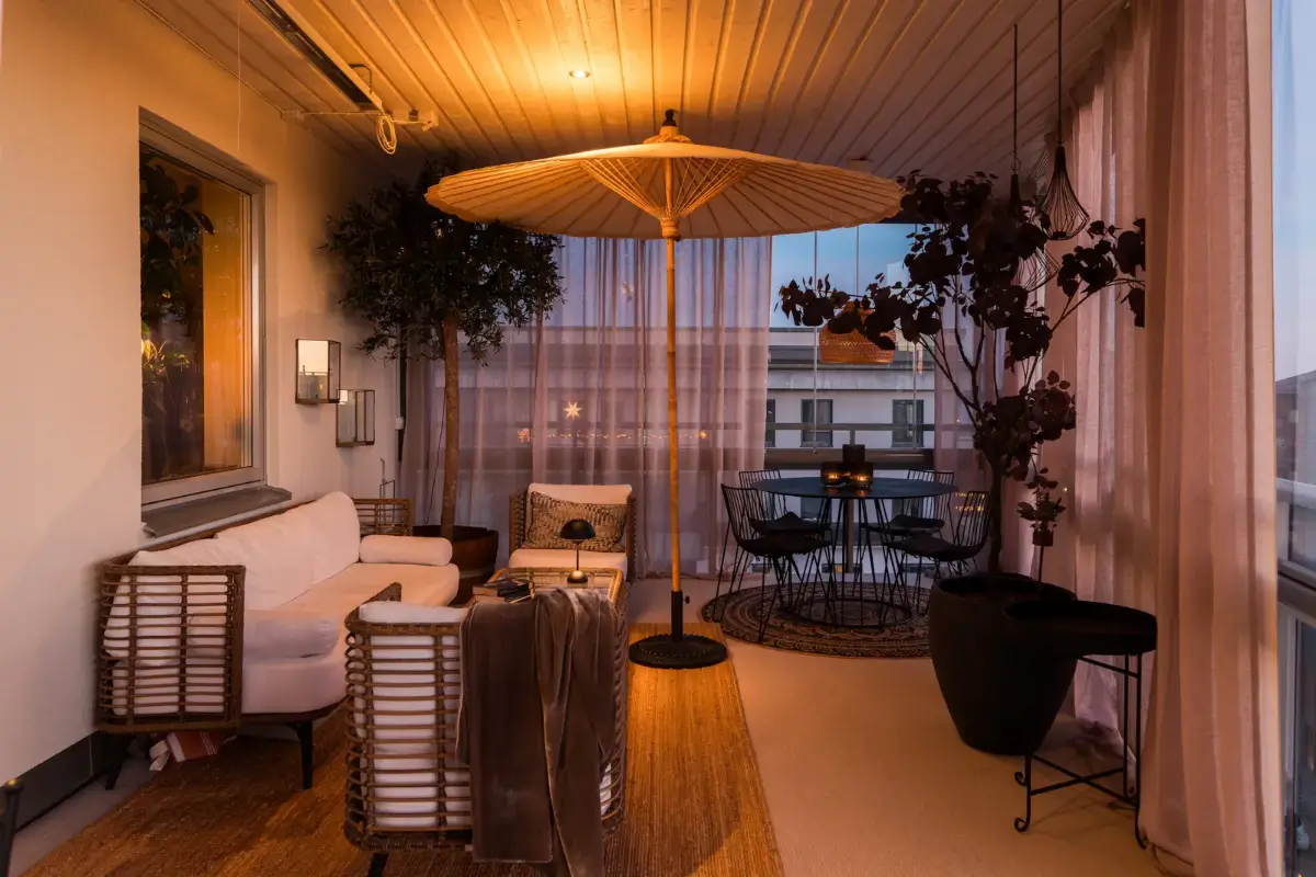 large balcony